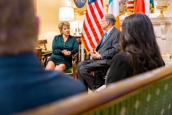 Governor Abbott Hosts Irish Ambassador Byrne Nason At Governor’s Mansion