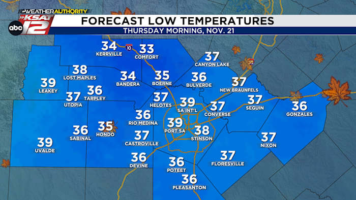 Coldest night yet this fall is underway