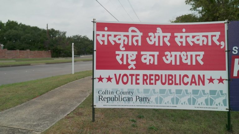 North Texas political signs in Indian languages to tailor to growing diverse electorate