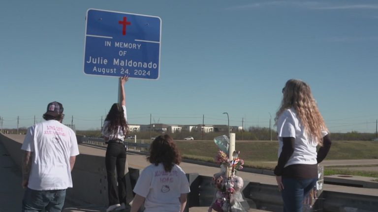 New sign memorializes North Texas woman who died in crash after being hit by a drunk driver