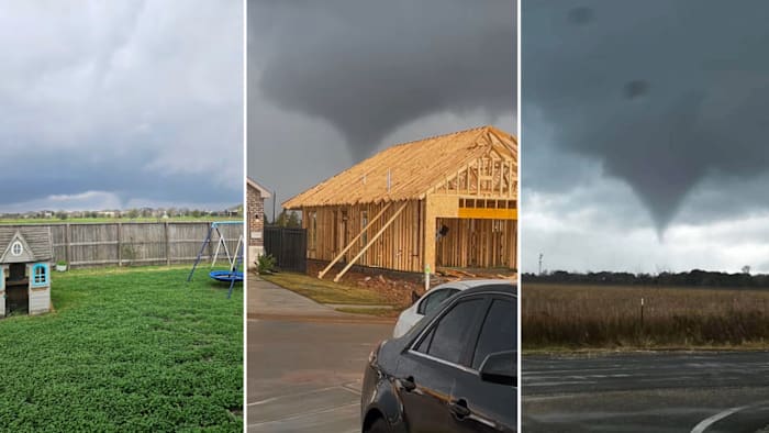 Viewers share photos, videos of tornado in Houston area