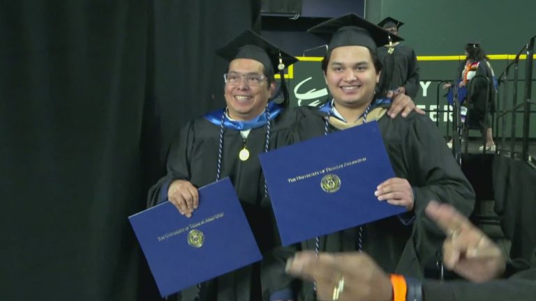 Father and son graduate from UT-Arlington together