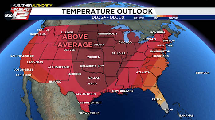 Sorry, no ‘white Christmas’ for San Antonio this year