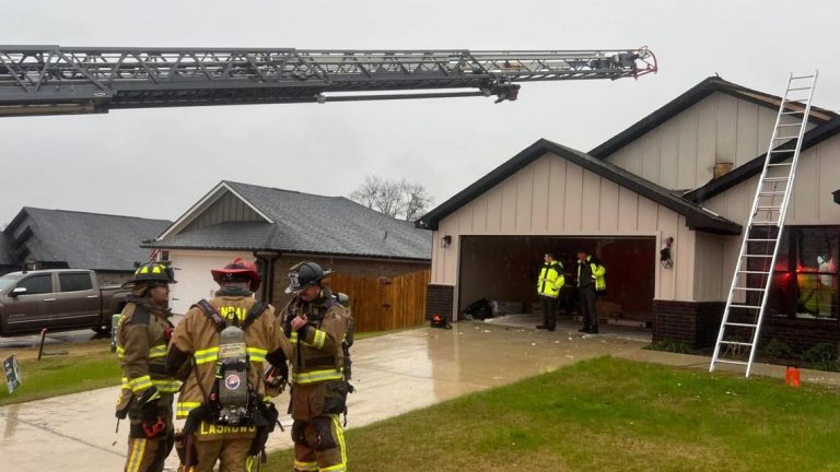 No injuries reported after lightning strikes home in Lindale