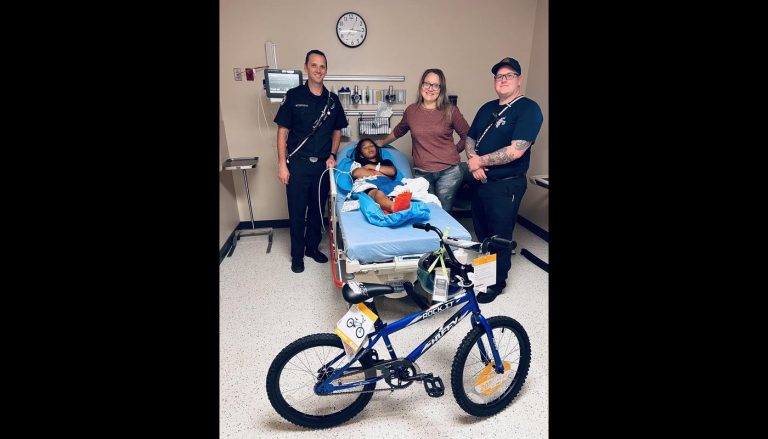 Firefighters Surprise Boy with Brand New Bicycle After Cutting Spokes to Free His Foot