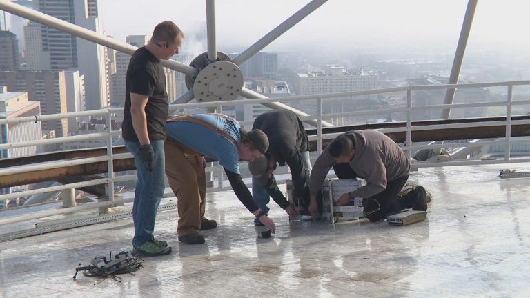 New Year’s Eve fireworks installation begins at Reunion Tower