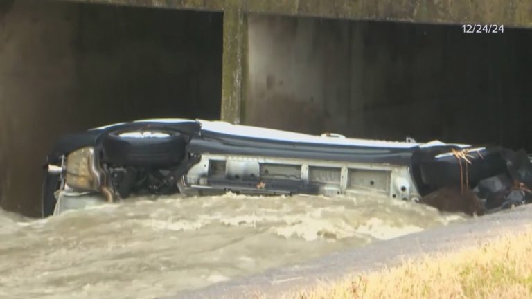 New safety measures installed after SUV was swept into drainage ditch