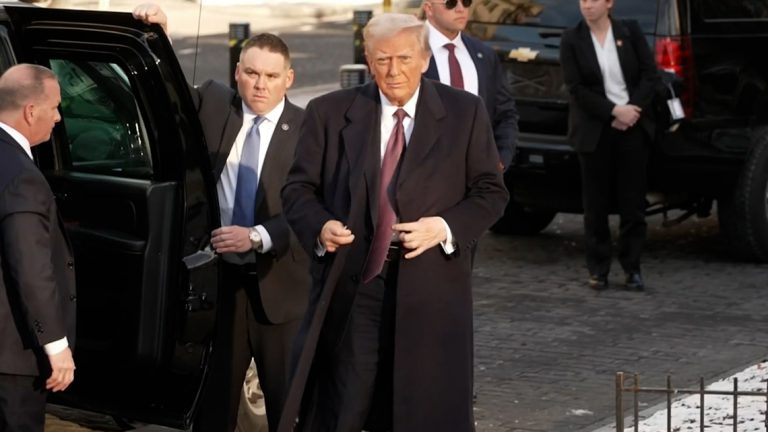 Trump arrives at St. John’s Church ahead of his inauguration