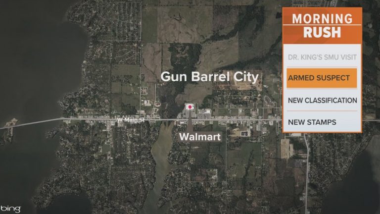 Police arrest a man wearing a ballistic vest, threatening people inside a Walmart