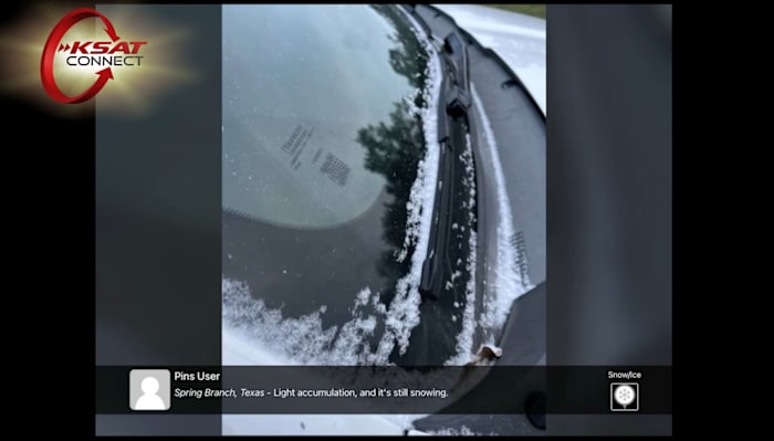 CHECK IT OUT: Snow flurries reported north of San Antonio by KSAT Connect users