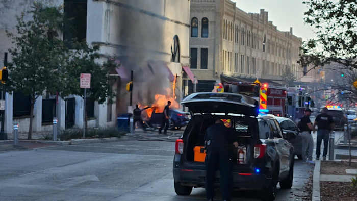 Second suspect, 15, dies in aftermath of deadly SAPD shooting, fiery crash in downtown San Antonio