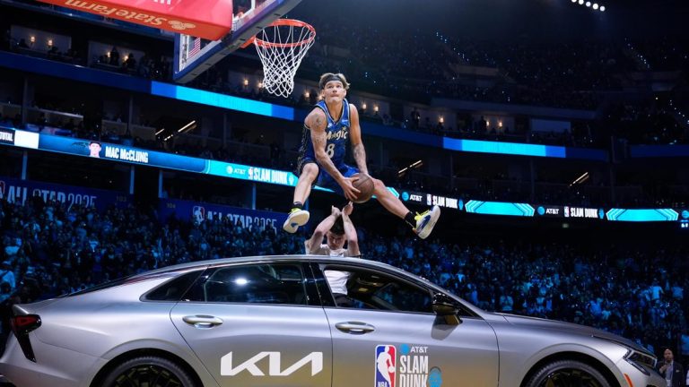 Mac McClung pulls off 1st NBA dunk contest three-peat