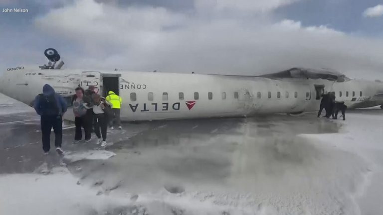 Toronto plane crash | Delta flight flips on airport runway