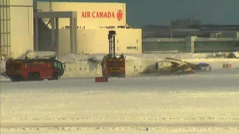 LIVE COVERAGE | Delta plane flips upside down after landing ‘incident’ at Toronto airport