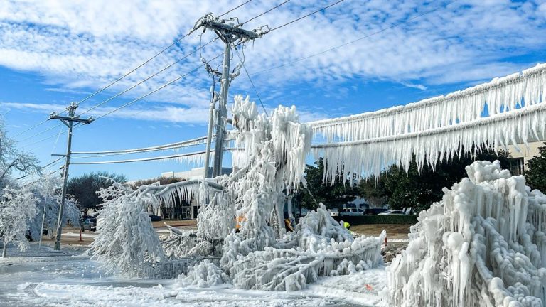 North Texas road ices over after water leak, officials say