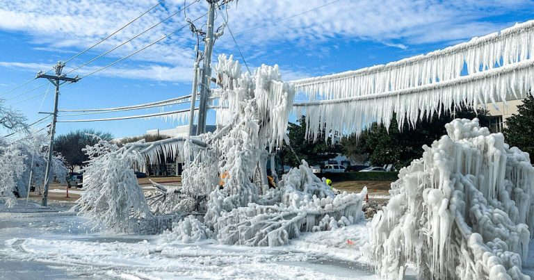 Water leak creates winter wonderland in Carrollton amid sub-zero temperatures