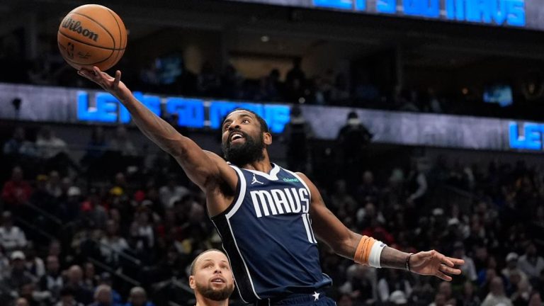 Kyrie Irving scores 42 points to lead Mavericks past Warriors 111-107