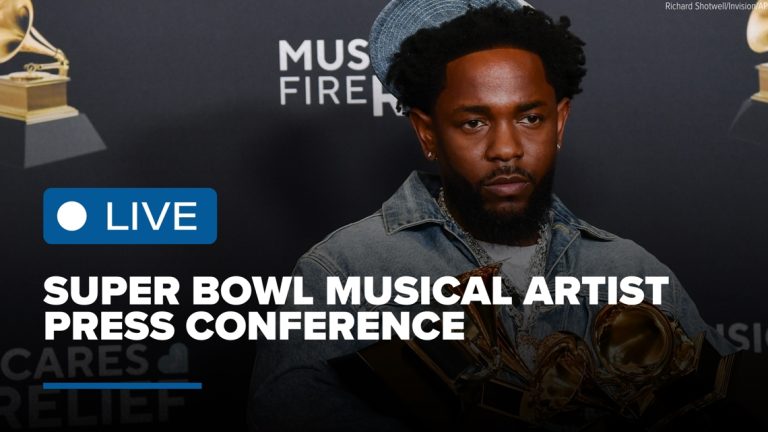 Super Bowl music press conference featuring Kendrick Lamar