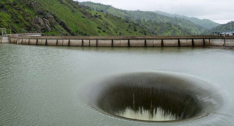 California’s Fascinating ‘Glory Hole Spillway’ Is Flowing for First Time in Years