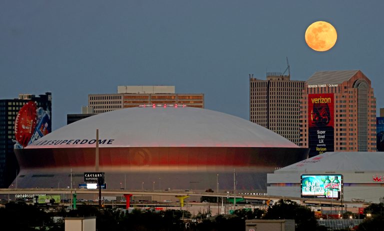 Golden Moon over the Superdome